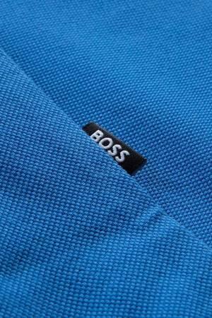 Logolu, Merserize Pamuklu Polo T-Shirt - 50481764 Mavi - Thumbnail