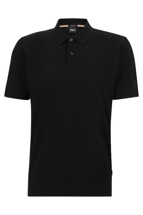 Logolu, Merserize Pamuklu Polo T-Shirt - 50481764 Siyah