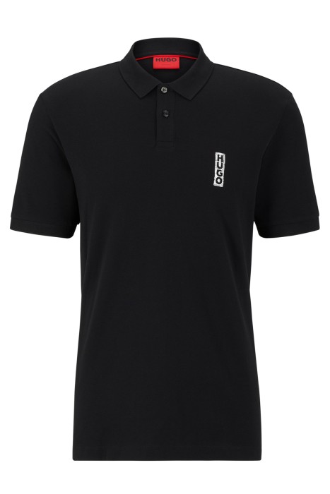 Logolu, Pamuklu Erkek Polo T-Shirt - 50494177 Siyah