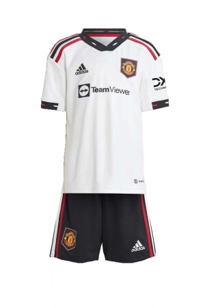 Manchester United 22/23 Away Çocuk Takım Forma - H64051 Siyah/Beyaz - EU-Adidas