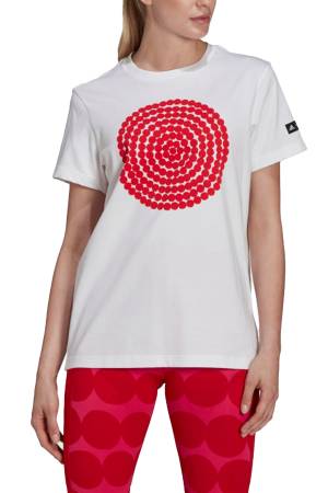 Marimekko Gfx 3 Kadın T-Shirt - GT8821 Beyaz/Kırmızı - Adidas