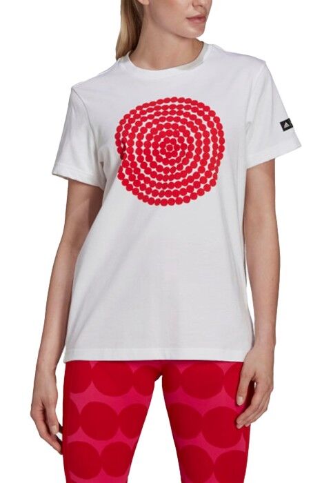 Marimekko Gfx 3 Kadın T-Shirt - GT8821 Beyaz/Kırmızı - 1