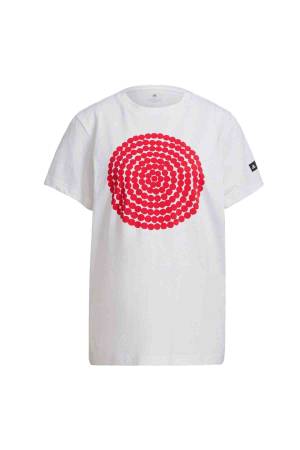 Marimekko Gfx 3 Kadın T-Shirt - GT8821 Beyaz/Kırmızı - 3