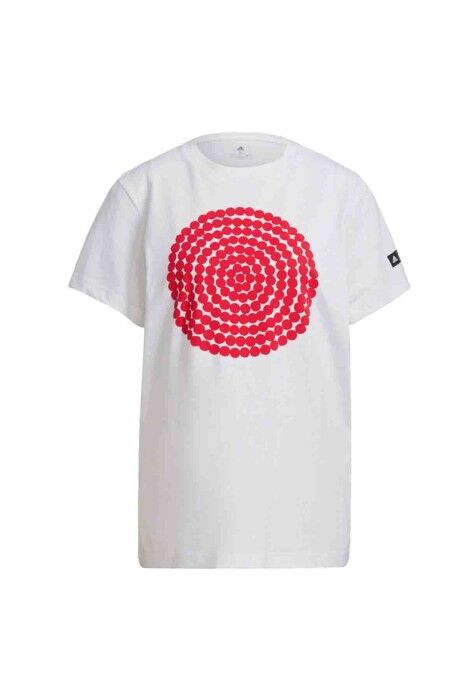Marimekko Gfx 3 Kadın T-Shirt - GT8821 Beyaz/Kırmızı - 3