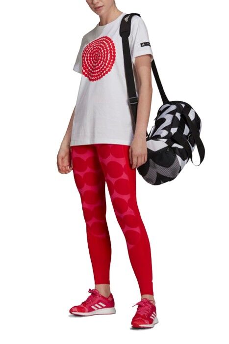 Marimekko Gfx 3 Kadın T-Shirt - GT8821 Beyaz/Kırmızı - 4