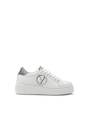 Mario Valentino Baraga Kadın Sneaker - 91B2203VIT Beyaz/Gümüş - Valentino