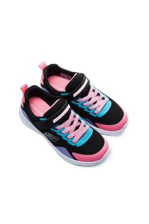 Microspec - Bright Retros Kız Çocuk Ayakkabı - 302348L Siyah/Renkli - Thumbnail