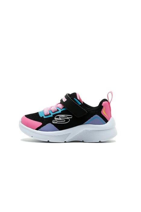 Skechers - Microspec - Bright Retros Kız Çocuk Spor Ayakkabı - 302348N Siyah/Çoklu
