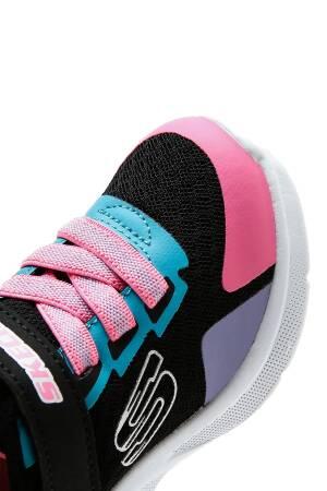 Microspec - Bright Retros Kız Çocuk Spor Ayakkabı - 302348N Siyah/Çoklu - Thumbnail