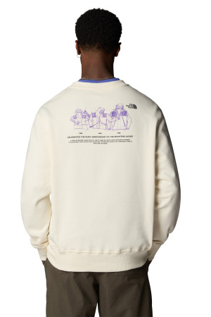 Mnt Annıversary Relaxed Crew Unisex Ceket - NF0A8DN6 Krem - The North Face