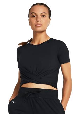 Motion Crossover Kadın Crop T-Shirt - UA-1383647 Siyah - Thumbnail