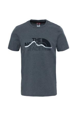 Mountain Line Tee - Eu Erkek T-Shirt - NF00A3G2 Gri - 1