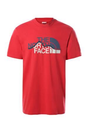 Mountain Line Tee - Eu Erkek T-Shirt - NF00A3G2 Kırmızı - 1
