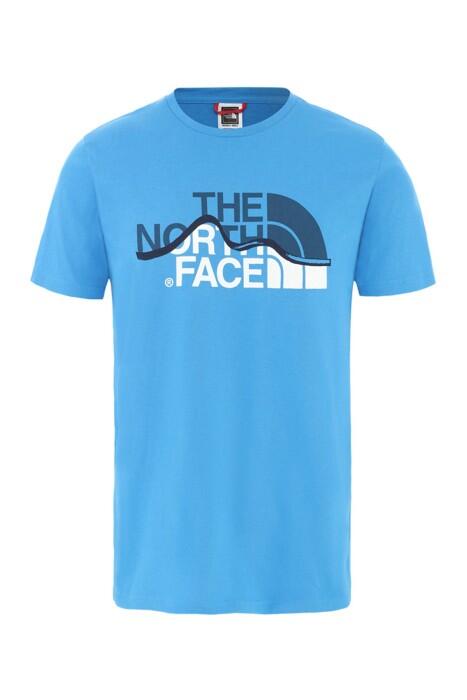 Mountain Line Tee - Eu Erkek T-Shirt - NF00A3G2 Mavi - 1