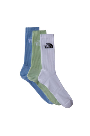 Multı Sport Cush Crew Sock 3P Unisex Çorap - NF0A882H Beyaz/Yeşil - The North Face