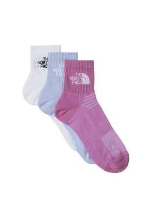 Multı Sport Cush Quarter Sock 3P Unisex Çorap - NF0A882G Beyaz/Pembe - 1
