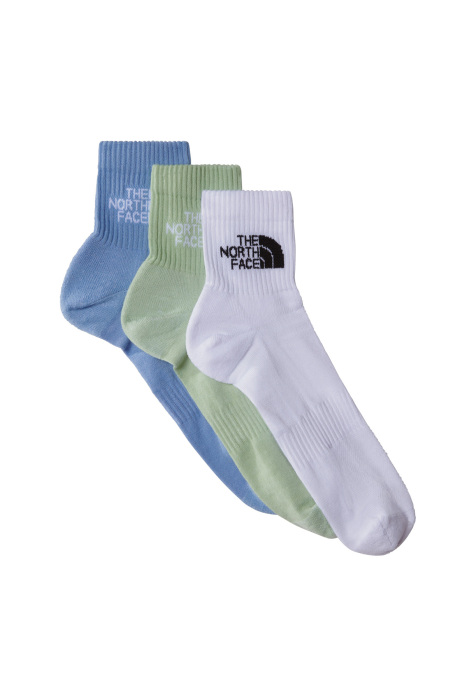 Multı Sport Cush Quarter Sock 3P Unisex Çorap - NF0A882G Beyaz/Yeşil - 1