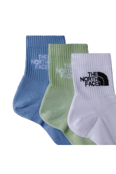 Multı Sport Cush Quarter Sock 3P Unisex Çorap - NF0A882G Beyaz/Yeşil - 2