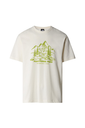 Nature S/S Tee Erkek T-Shirt - NF0A87DX Krem - The North Face