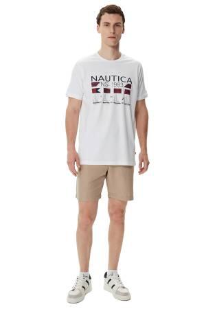 Nautica Classic Erkek Bermuda Short - B01106T Bej - Thumbnail