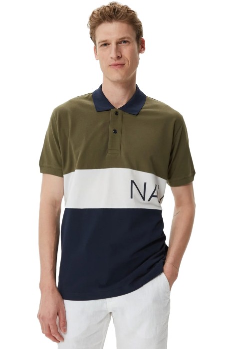 Nautica - Nautica Classic Erkek Polo T-Shirt - K35504T Haki