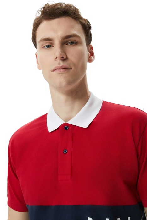 Nautica - Nautica Classic Erkek Polo T-Shirt - K35504T Kırmızı