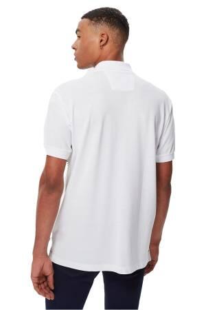 Nautica Classic Erkek Polo Yaka T-Shirt -K35506T Beyaz - Thumbnail