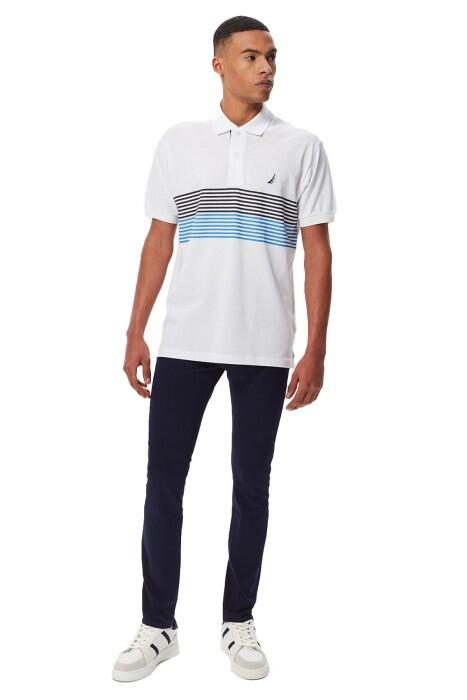 Nautica Classic Erkek Polo Yaka T-Shirt -K35506T Beyaz