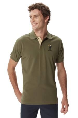 Nautica Classic Erkek Polo Yaka T-Shirt - K35525T Yesıl - Thumbnail