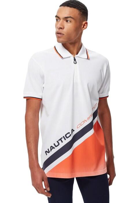 Nautica - Nautica Classic Erkek T-Shirt - K35428T Beyaz