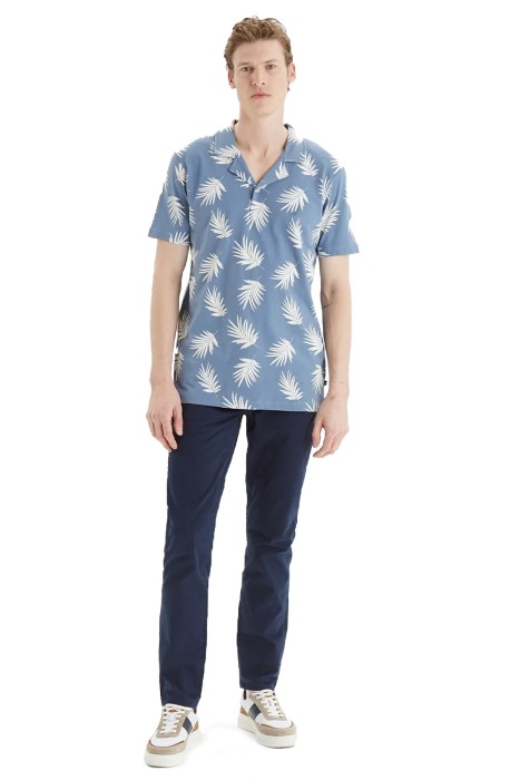 Nautica Erkek Fit Pola Yaka T-Shirt - K35524T Koyu Mavi