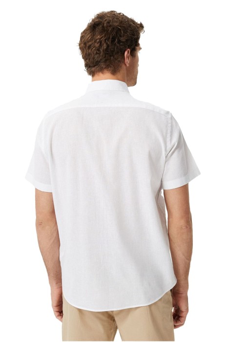 Nautica Erkek Kısa Kollu Gömlek - W35545T Beyaz