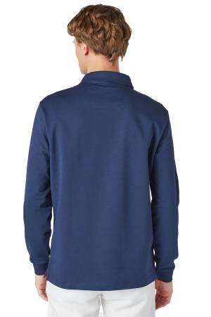 Nautica Erkek Polo Sweatshirt - K37500T Lacivert - Thumbnail