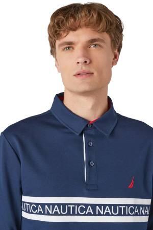 Nautica Erkek Polo Sweatshirt - K37500T Lacivert - Thumbnail