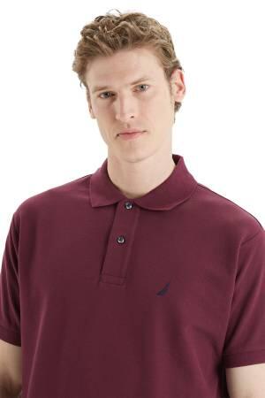 Nautica Erkek Polo Yaka T-Shirt - K35000T Bordo - Thumbnail