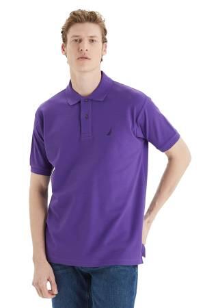 Nautica Erkek Polo Yaka T-Shirt - K35000T Mor - Thumbnail