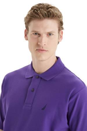 Nautica Erkek Polo Yaka T-Shirt - K35000T Mor - Thumbnail