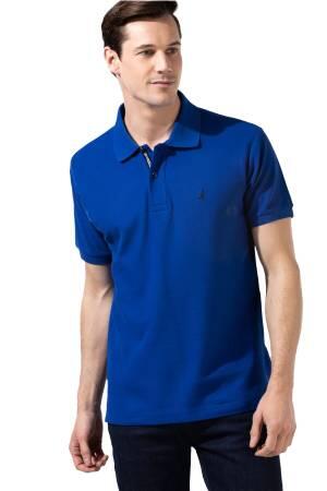 Nautica Erkek Polo Yaka T-Shirt - K35000T Saks Mavisi - Thumbnail