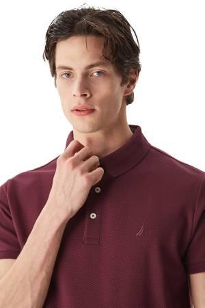 Nautica Erkek Polo Yaka T-Shirt - K35052T Bordo - Thumbnail