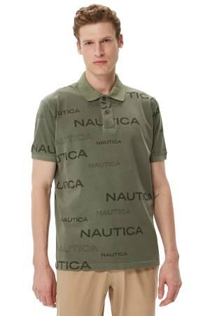 Nautica Erkek Polo Yaka T-Shirt - K35407T Haki - Thumbnail