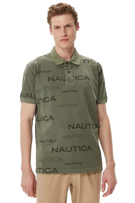 Nautica - Nautica Erkek Polo Yaka T-Shirt - K35407T Haki