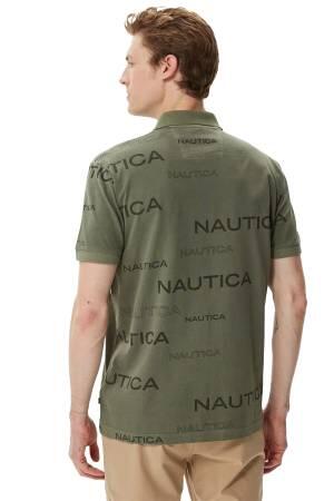 Nautica Erkek Polo Yaka T-Shirt - K35407T Haki - Thumbnail