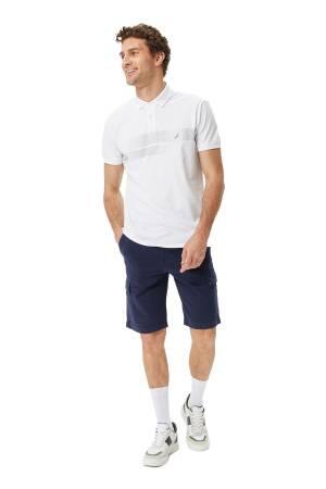 Nautica Erkek Polo Yaka T-Shirt - K35431T Beyaz - Thumbnail