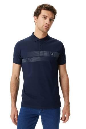 Nautica Erkek Polo Yaka T-Shirt - K35431T Lacivert - Thumbnail