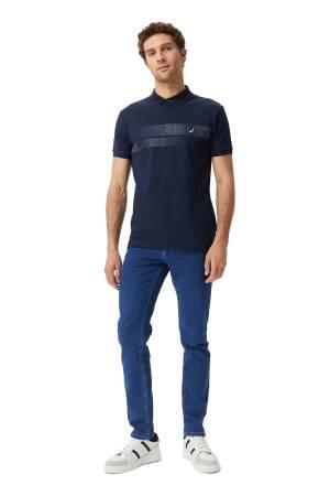 Nautica Erkek Polo Yaka T-Shirt - K35431T Lacivert - Thumbnail