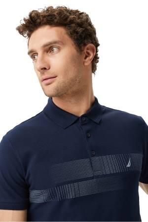 Nautica Erkek Polo Yaka T-Shirt - K35431T Lacivert - Thumbnail