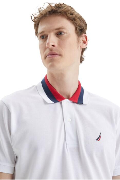 Nautica Erkek Polo Yaka T-Shirt - K35509T Beyaz - 3