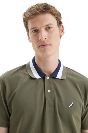 Nautica Erkek Polo Yaka T-Shirt - K35509T Haki - Thumbnail