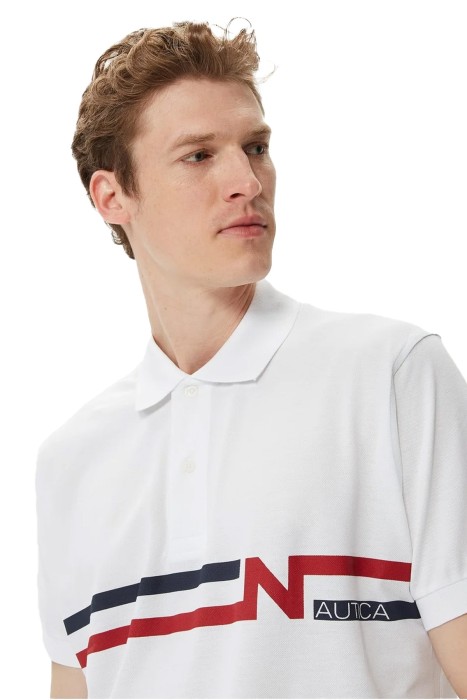 Nautica Erkek Polo Yaka T-Shirt - K35510T Beyaz
