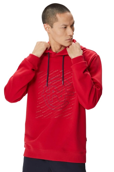 Nautica - Nautica Erkek SweatShirt - K37205T Kırmızı